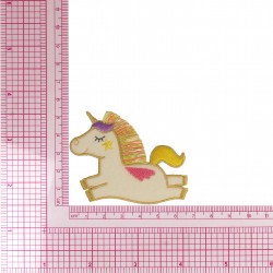 Ecusson avec franges - Licorne