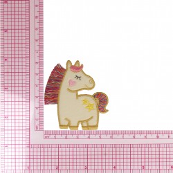 Ecusson avec franges - Licorne
