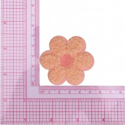 Ecusson coeur etoile fleur fluffy - Fleur