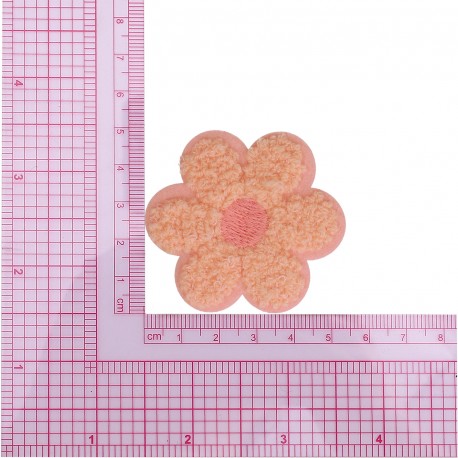 Ecusson coeur etoile fleur fluffy - Fleur