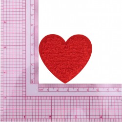 Ecusson coeur etoile fleur fluffy - Coeur