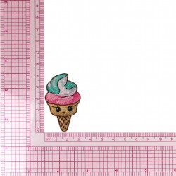 Ecusson fun food - Cornet de glace