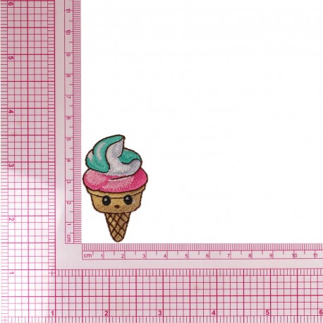 Ecusson fun food - Cornet de glace