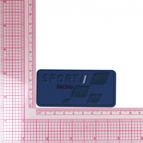 Ecusson sport racing - Bleu