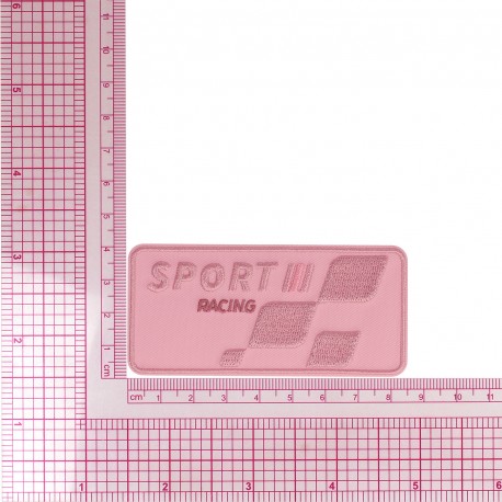 Ecusson sport racing - Rose