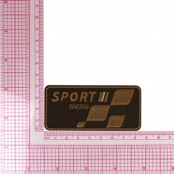 Ecusson sport racing - Marron