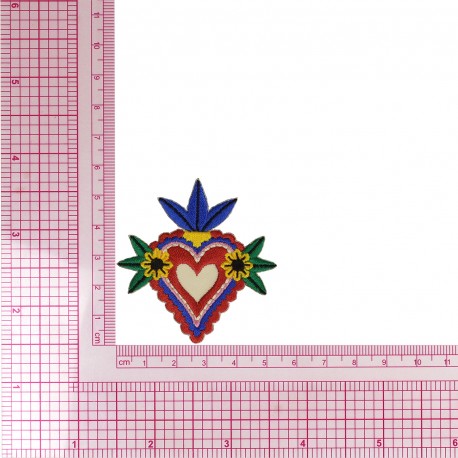 Ecusson style mexique - Fleurs