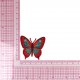 Ecusson papillon - Bleu rouge