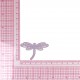 Ecusson libellule dentelle - Lilas