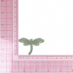 Ecusson libellule dentelle - Vert amande