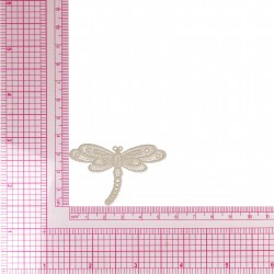 Ecusson libellule dentelle - Beige