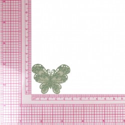 Ecusson papillon dentelle - Vert amande