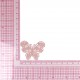 Ecusson papillon dentelle - Rose