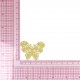Ecusson papillon dentelle - Jaune