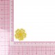 Ecusson fleur dentelle - Jaune