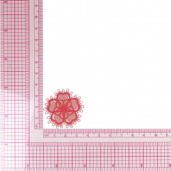 Ecusson fleur dentelle - Rose