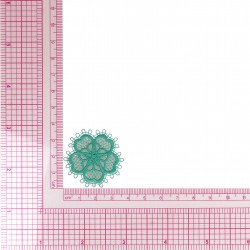 Ecusson fleur dentelle - Vert