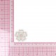 Ecusson fleur dentelle - Blanc