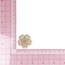 Ecusson fleur dentelle - Lin