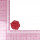 Ecusson rose dentelle - Rouge