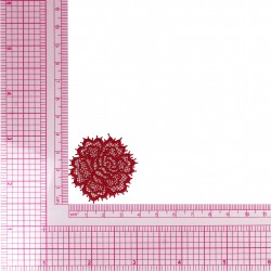 Ecusson rose dentelle - Bordeaux