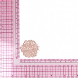 Ecusson rose dentelle - Rose