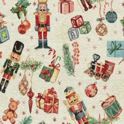 Tissu Jacquard Spiller Casse Noisette Lurex Or 