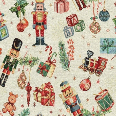 Tissu Jacquard Spiller Casse Noisette Lurex Or 