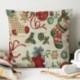 Tissu Jacquard Botas Botte de Noël Lurex Argent 