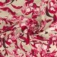 Tissu Popeline de Coton Impression Digitale Floral Fond Beige