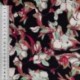 Tissu Popeline de Coton Impression Digitale Floral Fond Noir