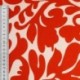 Tissu Popeline de Coton Impression Digitale Floral Orange