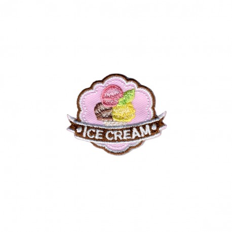 Badge ice cream - Fond jaune