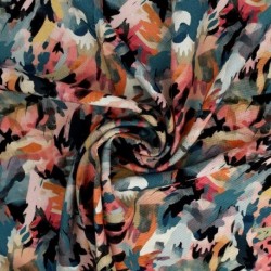 Tissu Viscose Impression Digitale Abstrait Pastel