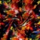 Tissu Viscose Impression Digitale Peinture Multico