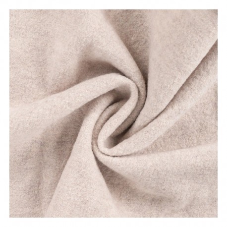 Tissu Laine Bouillie Chinée Sable 