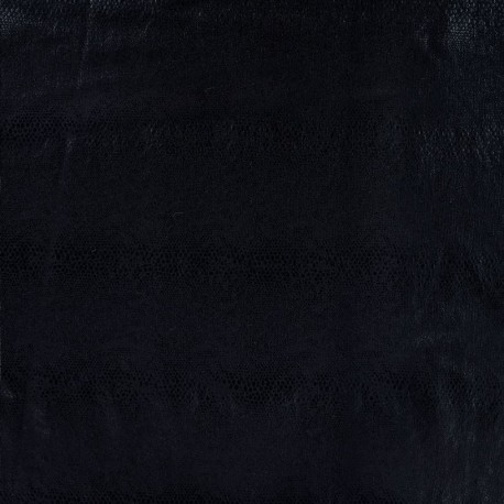 Tissu Simili Imprimé Serpent Noir