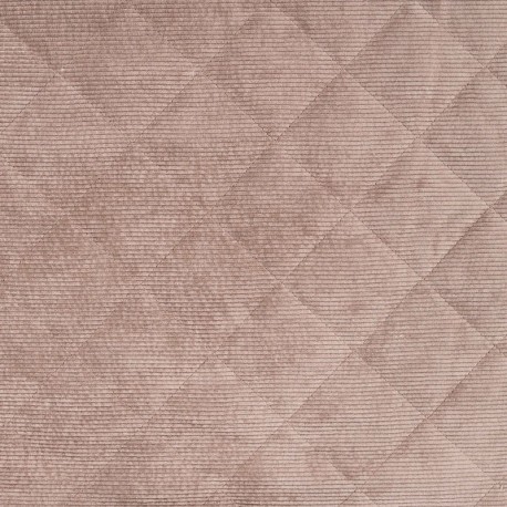 Tissu Velours Côtelé Matelassé Fausse Fourrure Camel