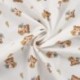 Tissu Flanelle Impression Digitale Tigre Ecru 