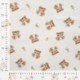 Tissu Flanelle Impression Digitale Tigre Ecru 