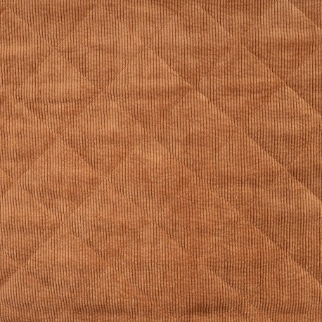 Tissu Velours Côtelé Matelassé Fausse Fourrure Camel