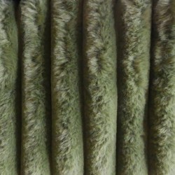 Tissu Toudou Fausse Fourrure Côtelée Kaki