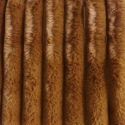 Tissu Toudou Fausse Fourrure Côtelée Ocre