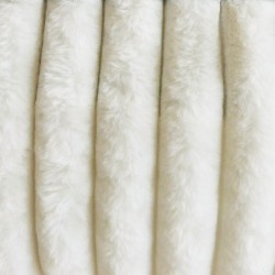 Tissu Toudou Fausse Fourrure Côtelée Ecrue
