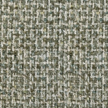 Tissu Tweedy Chenillé Effet Tweed Jade