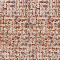 Tissu Tweedy Chenillé Effet Tweed Bois de Rose