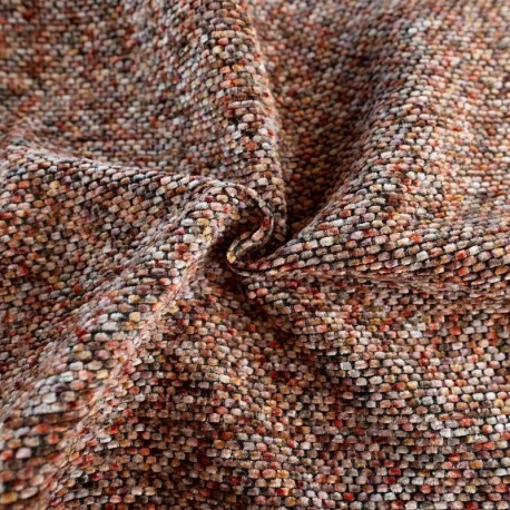 Tissu Sacha Chenillé Degradé Terracotta