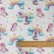 Tissu Imprimé Unicorn Effet 3d Ecru 