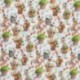 Tissu Imprimé Pots Effet 3d Ecru 