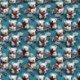 Tissu Cretonne Koala Givré Effet 3d Bleu